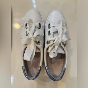 White Gabor bow tie sneakers